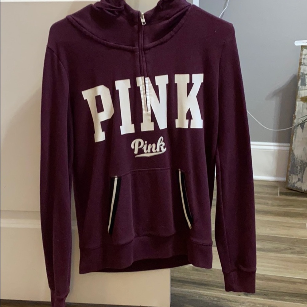 pink hoodie